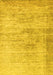 Machine Washable Oriental Yellow Modern Rug, wshabs1827yw