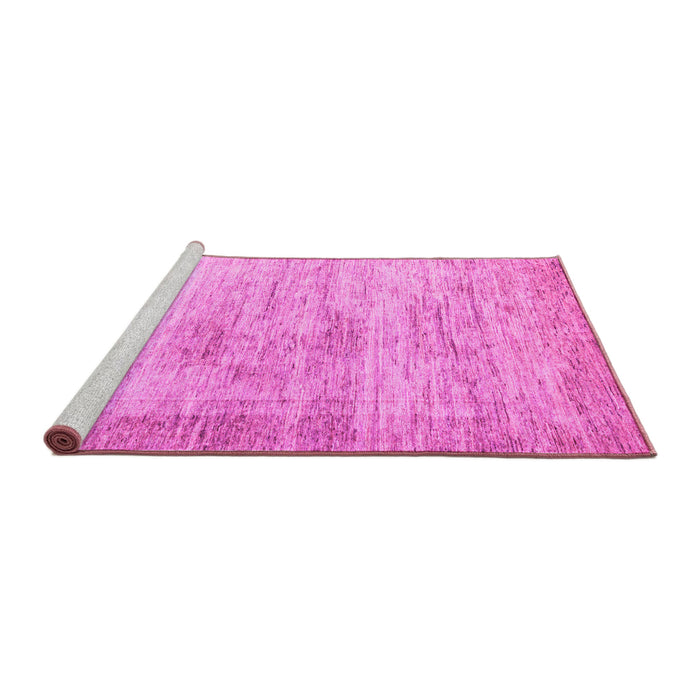 Sideview of Machine Washable Oriental Pink Modern Rug, wshabs1827pnk