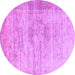 Round Oriental Purple Modern Rug, abs1827pur