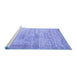 Sideview of Machine Washable Oriental Blue Modern Rug, wshabs1827blu