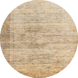 Round Machine Washable Abstract Brown Rug, wshabs1827