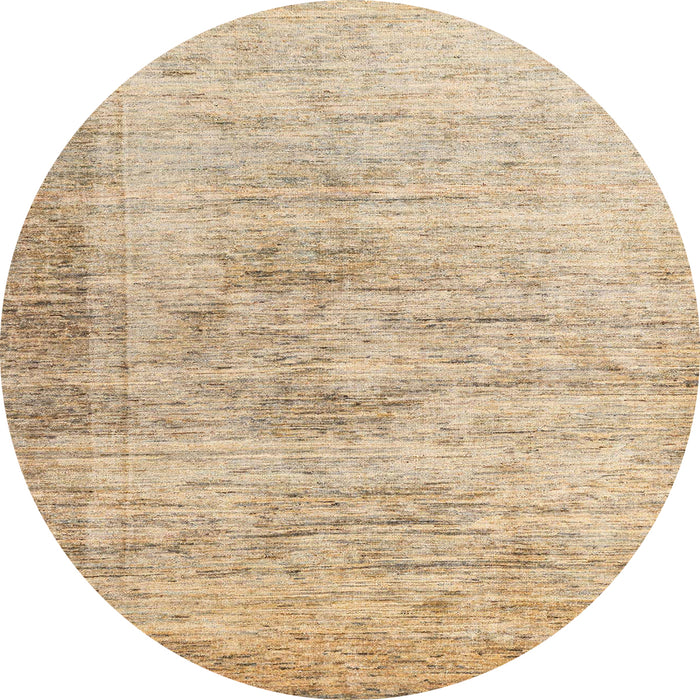 Round Machine Washable Abstract Brown Rug, wshabs1827