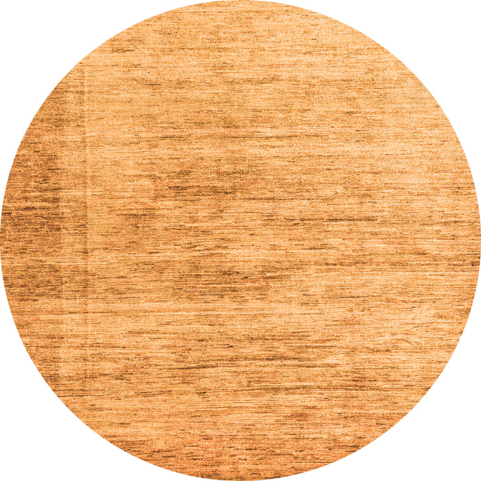 Round Oriental Orange Modern Rug, abs1827org