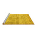 Sideview of Machine Washable Oriental Yellow Modern Rug, wshabs1827yw