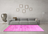 Machine Washable Oriental Pink Modern Rug, wshabs1827pnk