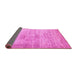 Sideview of Oriental Pink Modern Rug, abs1827pnk