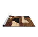 Sideview of Machine Washable Abstract Night Red Rug, wshabs1828