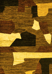 Oriental Yellow Modern Rug, abs1828yw