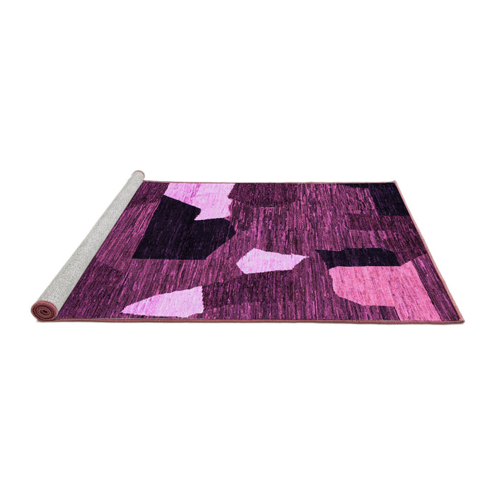 Sideview of Machine Washable Oriental Purple Modern Area Rugs, wshabs1828pur
