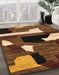 Abstract Red Oriental Rug in Family Room, abs1828