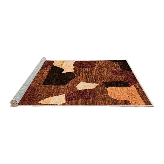 Sideview of Machine Washable Oriental Orange Modern Area Rugs, wshabs1828org