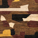 Square Abstract Red Oriental Rug, abs1828