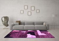 Machine Washable Oriental Purple Modern Rug, wshabs1828pur