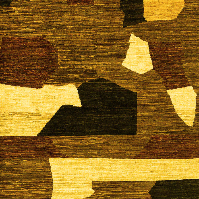 Machine Washable Oriental Yellow Modern Rug, wshabs1828yw