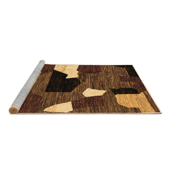 Sideview of Machine Washable Oriental Brown Modern Rug, wshabs1828brn