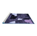 Sideview of Machine Washable Oriental Blue Modern Rug, wshabs1828blu