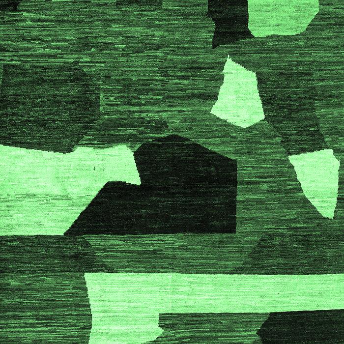 Machine Washable Oriental Emerald Green Modern Area Rugs, wshabs1828emgrn