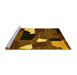 Sideview of Machine Washable Oriental Yellow Modern Rug, wshabs1828yw