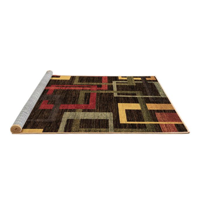 Sideview of Machine Washable Oriental Brown Modern Rug, wshabs1829brn