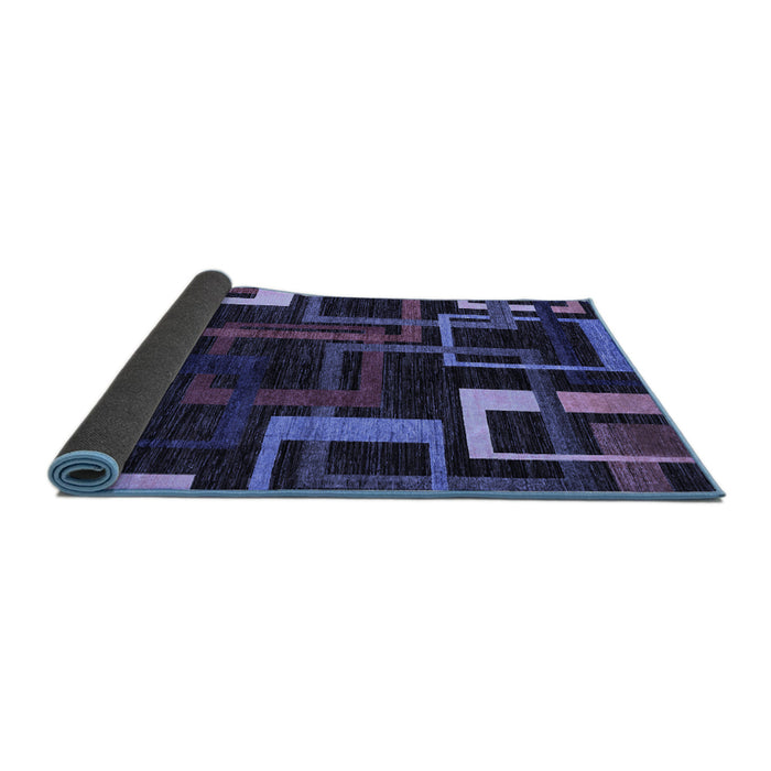 Sideview of Oriental Blue Modern Rug, abs1829blu