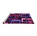 Sideview of Machine Washable Oriental Purple Modern Area Rugs, wshabs1829pur