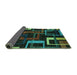 Sideview of Oriental Turquoise Modern Rug, abs1829turq