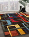 Abstract Red Oriental Rug in Family Room, abs1829