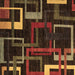 Square Oriental Brown Modern Rug, abs1829brn