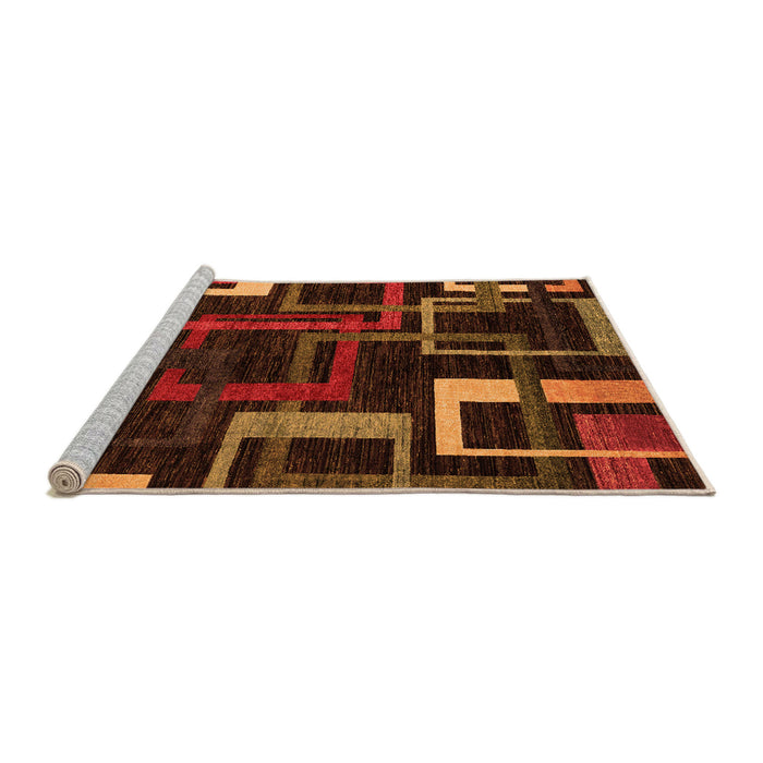 Sideview of Machine Washable Oriental Orange Modern Area Rugs, wshabs1829org