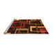 Sideview of Machine Washable Oriental Orange Modern Area Rugs, wshabs1829org