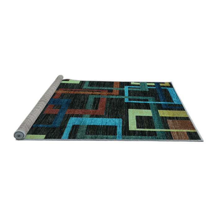 Sideview of Machine Washable Oriental Light Blue Modern Rug, wshabs1829lblu
