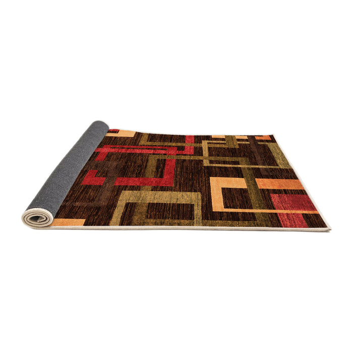 Sideview of Oriental Orange Modern Rug, abs1829org