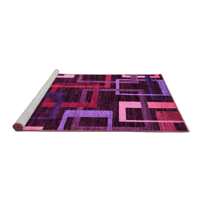 Sideview of Machine Washable Oriental Pink Modern Rug, wshabs1829pnk