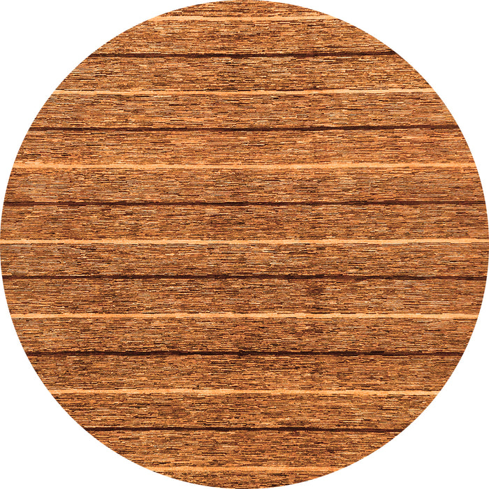 Round Abstract Orange Modern Rug, abs182org