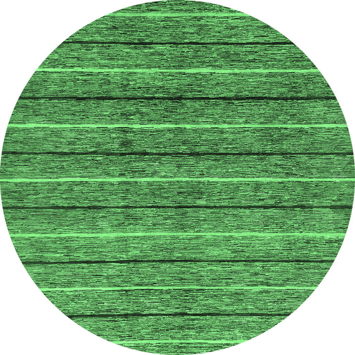 Round Abstract Emerald Green Modern Rug, abs182emgrn