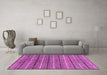 Machine Washable Abstract Purple Modern Area Rugs in a Living Room, wshabs182pur