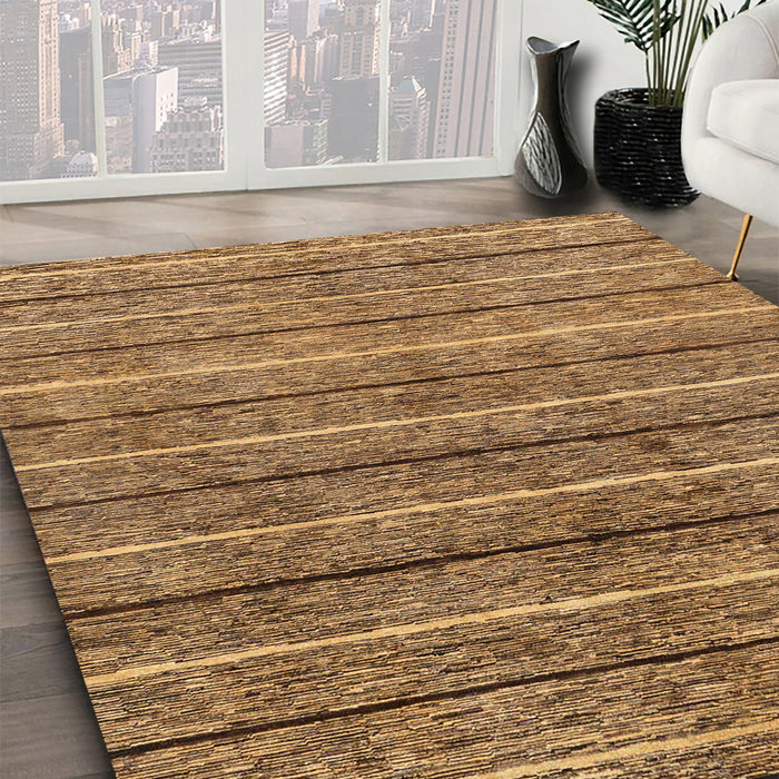 Machine Washable Abstract Orange Rug in a Family Room, wshabs182