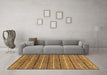 Machine Washable Abstract Brown Modern Rug in a Living Room,, wshabs182brn