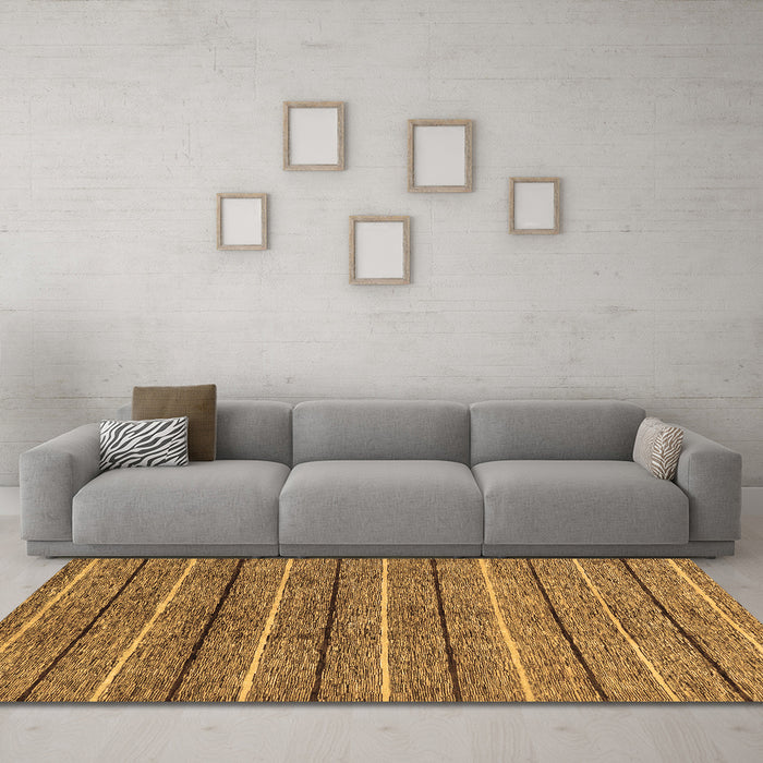 Machine Washable Abstract Brown Modern Rug in a Living Room,, wshabs182brn