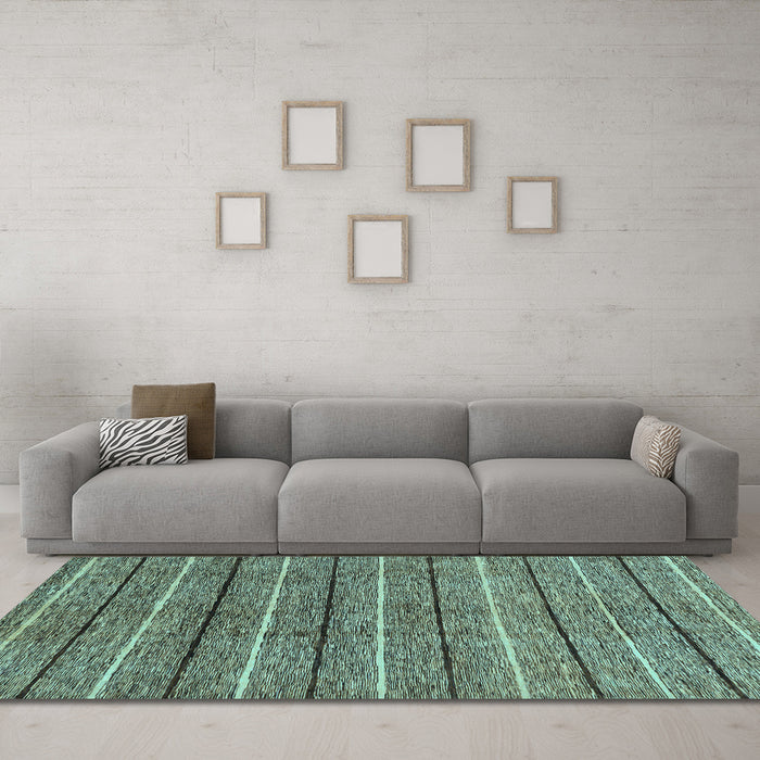 Machine Washable Abstract Light Blue Modern Rug in a Living Room, wshabs182lblu