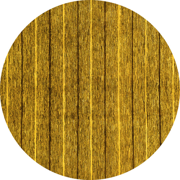 Round Machine Washable Abstract Yellow Modern Rug, wshabs182yw