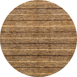 Round Machine Washable Abstract Orange Rug, wshabs182