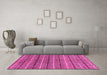 Machine Washable Abstract Pink Modern Rug in a Living Room, wshabs182pnk