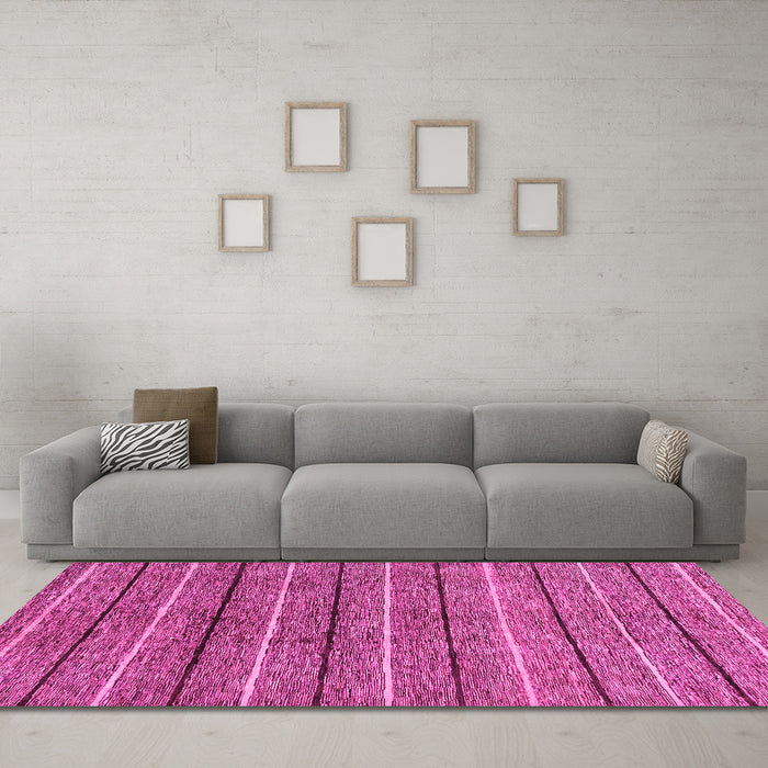 Machine Washable Abstract Pink Modern Rug in a Living Room, wshabs182pnk
