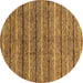 Round Abstract Brown Modern Rug, abs182brn