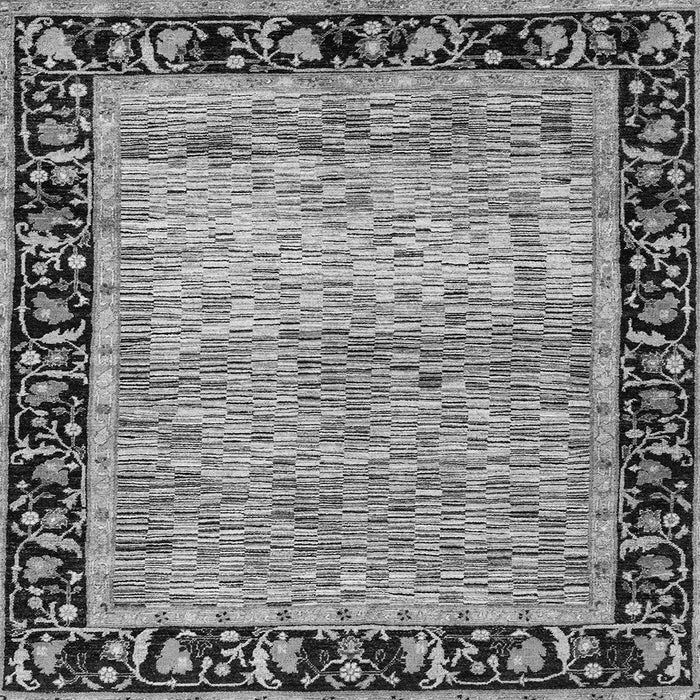 Square Machine Washable Oriental Gray Modern Rug, wshabs1830gry