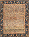 Machine Washable Abstract Sandy Brown Rug, wshabs1830