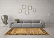 Machine Washable Oriental Brown Modern Rug in a Living Room,, wshabs1830brn