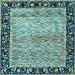 Square Oriental Light Blue Modern Rug, abs1830lblu