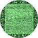 Round Oriental Emerald Green Modern Rug, abs1830emgrn